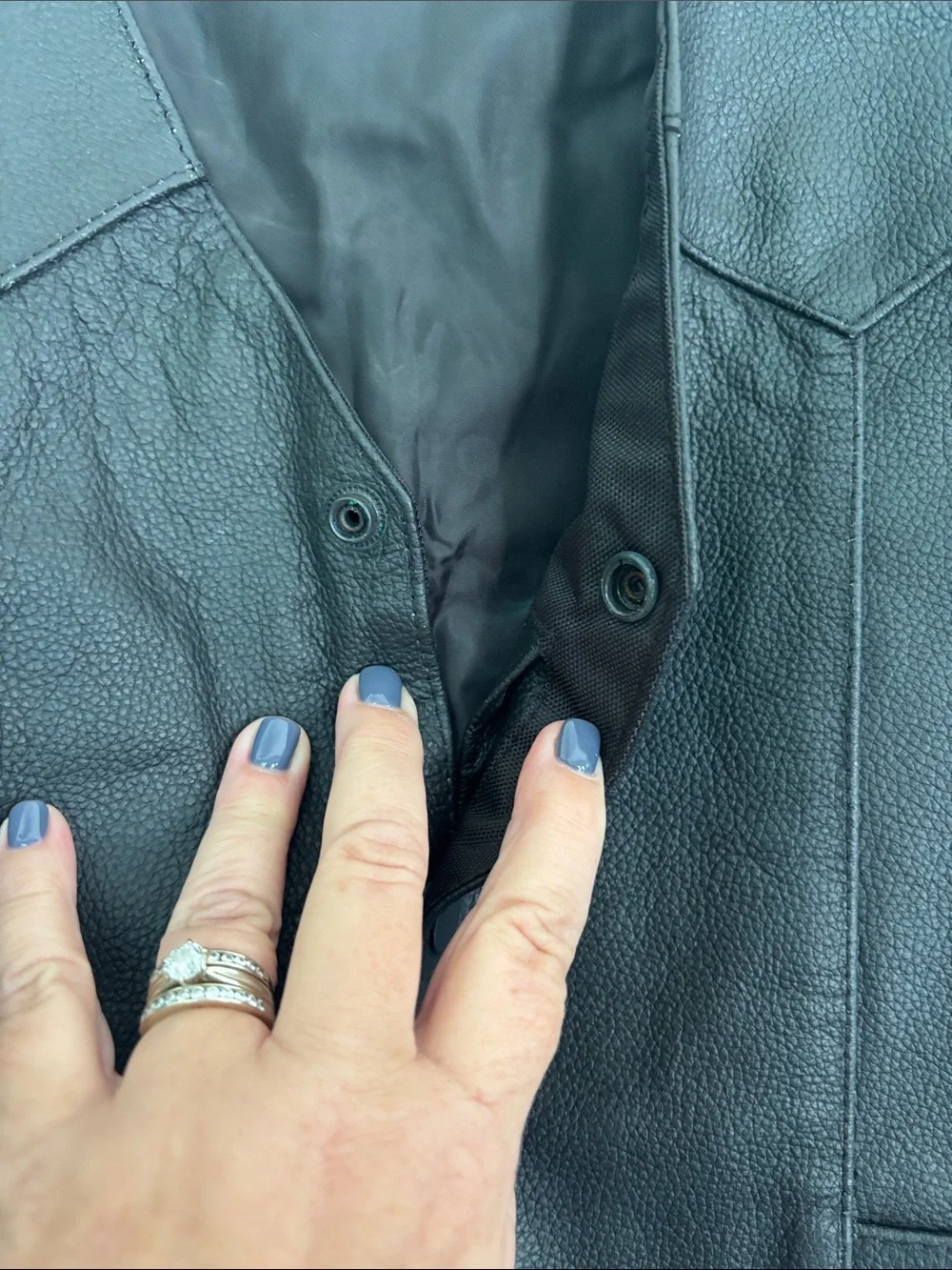 Jamin Leather Mens Black Leather Vest Size 40